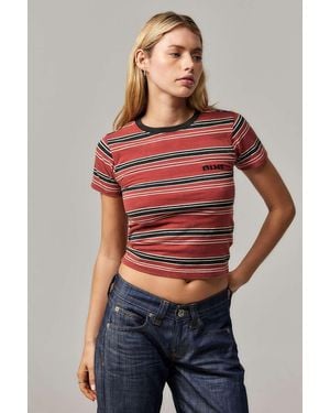 BDG Stripe Baby T-shirt - Red