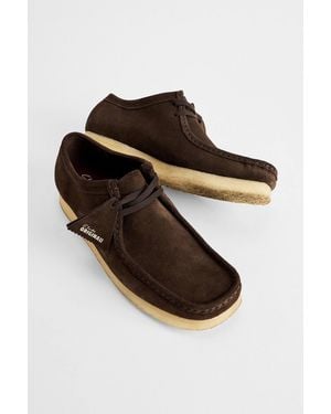 Clarks Wallabee Suede Shoes - Black