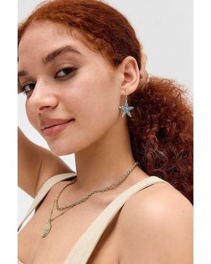 Silence + Noise Silence + Noise Etched Star Earrings - Brown