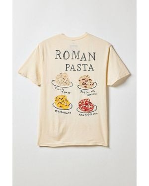 Urban Outfitters Roman Pasta Graphic Tee - Natural