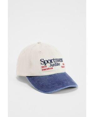 Urban Outfitters Uo Ecru Sportswear Cap - Blue