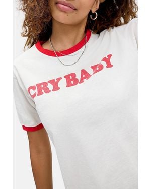 BDG Slogan Ringer Baby Tee - Multicolour