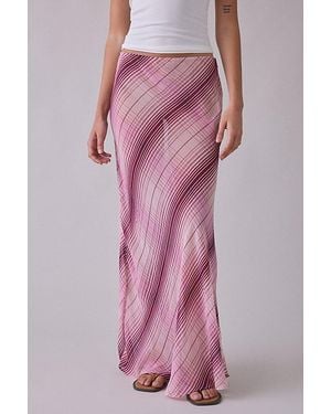 SNDY'S X Uo Armena Sheer Chiffon Maxi Skirt - Pink