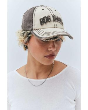 BDG Distressed Logo Cap - Grey