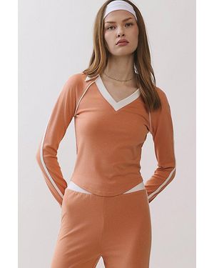 Personal Code Rumi Soft Jersey Long Sleeve Top - Brown