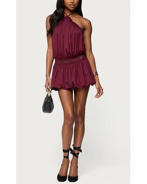 Edikted Aida Backless Bubble Mini Dress - Red