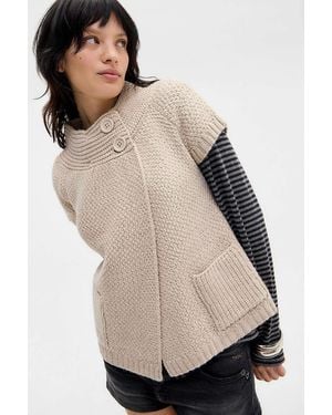 Urban Outfitters Uo Pea Coat - Natural