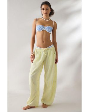 Out From Under Golden Hour Low-Rise Barrel Leg Pants - Yellow