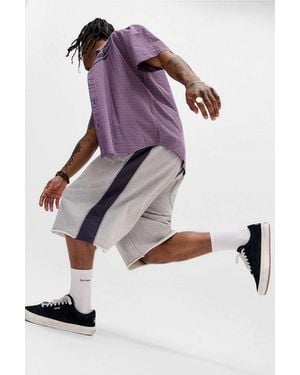 iets frans... Grey Harri Panel Raw Hem Shorts - Purple