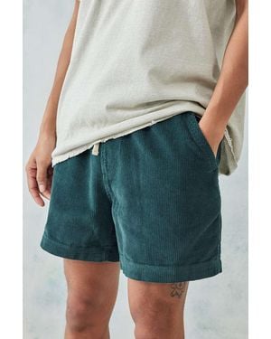 BDG Teal Corduroy Shorts - Green
