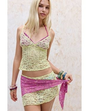 Motel Sirna Mini Skirt - Pink