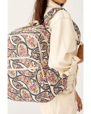 Vera Bradley Quilted Cotton Large Bancroft Backpack - Natural