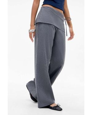 Urban Outfitters Uo Side Tie Skirt Trousers - Blue