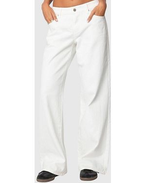 Edikted Roman Low Rise Slouchy Jean - White