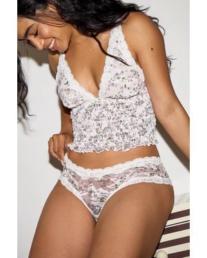 Out From Under Floral Cheeky Knickers - White