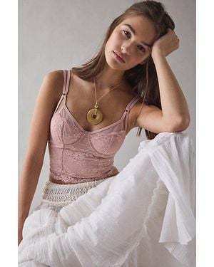 Out From Under Almost Midnight Lace Corset Top - Brown