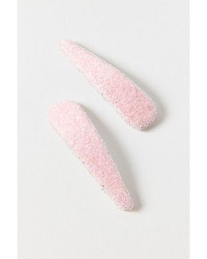 Urban Outfitters Moonlight Glitter Snap Clips Set - Pink