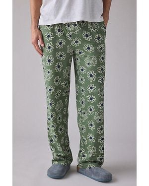 Urban Outfitters Keith Haring Flower Pattern Pyjama Pant - Green