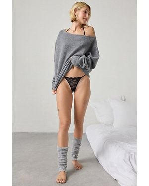 Out From Under After Hours Lace G-String - Grey