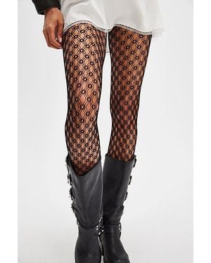 LECHERY Lechery Ring Net Tights - Black