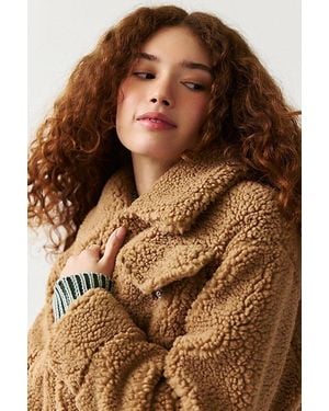 UGG Frankie Fleece Short Trucker Jacket - Brown