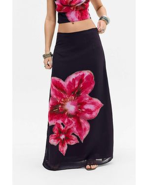 Motel Lurina Maxi Skirt - Red