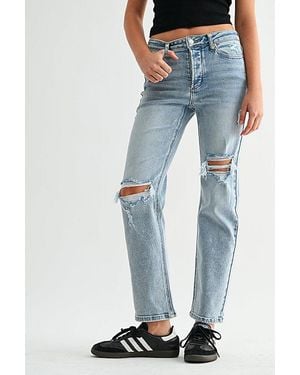 Jemina Denim High Rise Slim Straight Jean - Blue
