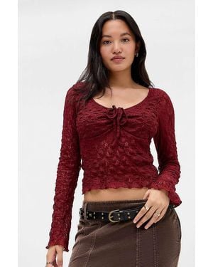 Kimchi Blue Quinn Lace Top - Red