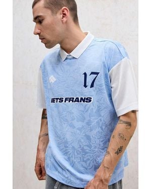 iets frans... Botanical Football Polo Shirt - Blue