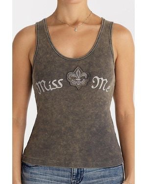 Miss Me Harley Tank Top - Gray