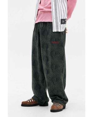 iets frans... Green Snake Print Harri Joggers