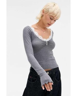 Out From Under Diana Long-sleeved Top - Grey