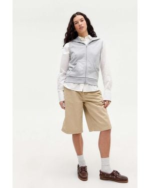 iets frans... Sleeveless Zip-through Hoodie - White