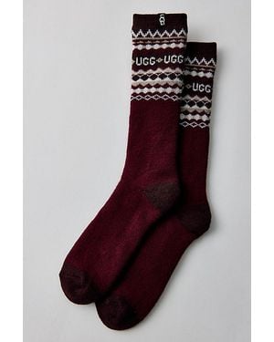 UGG Keavy Cozy Crew Sock - Red