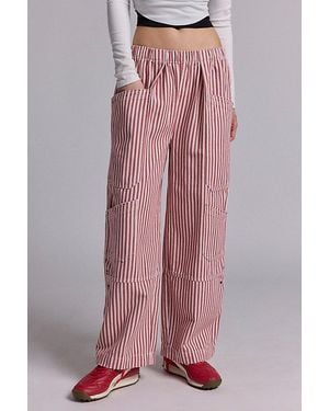 BDG Charlie Printed Wide-Leg Pant - Pink