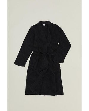 Hawkins New York Simple Waffle Robe - Black