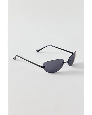 Urban Outfitters Harlow Rimless Oval Sunglasses - Black
