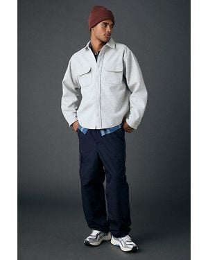 Urban Outfitters Uo Oli Knit Overshirt Top - Gray