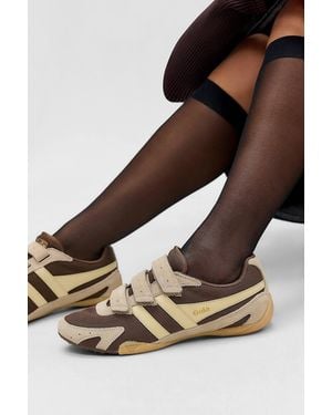 Gola Brown & Yellow Connect Trainers - Black