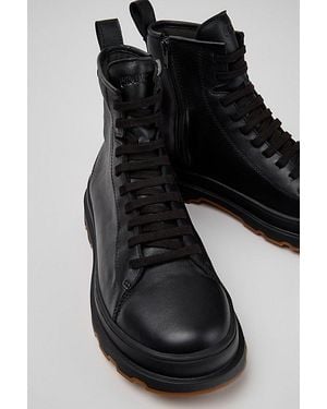 Camper Brutus+ Leather Ankle Boot - Black