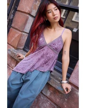 Kimchi Blue Estelle Asymmetric Longline Cami - Purple