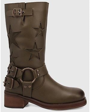 Dingo Blacklist Star Leather Boot - Brown