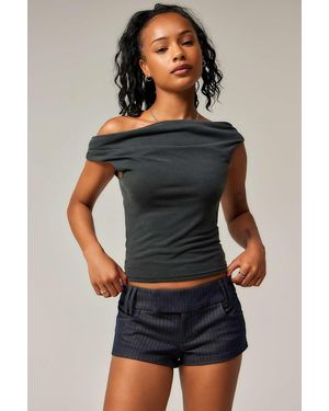Silence + Noise Silence + Noise Miranda Tailored Hot Trousers - Blue