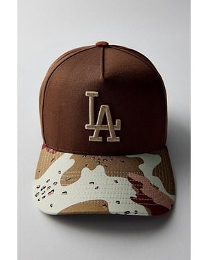 Mitchell & Ness Mlb Los Angeles Dodgers Camo Brim Snapback Hat - Brown