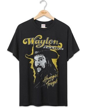 Junk Food Waylon Jennings Hangin' Tough Flea Market Tee - Black