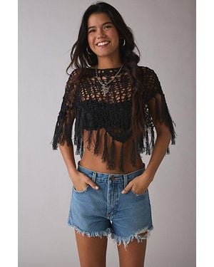 Wrangler Reworked High-Rise Denim Shorts - Blue