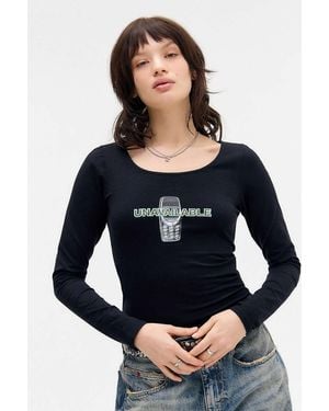 Motel Lobon Unavailable Long Sleeve T-shirt - Blue