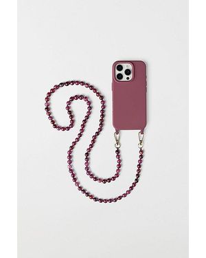 Cordée Cases Scarlett Iphone Case + Beaded Crossbody Chain Set - Pink