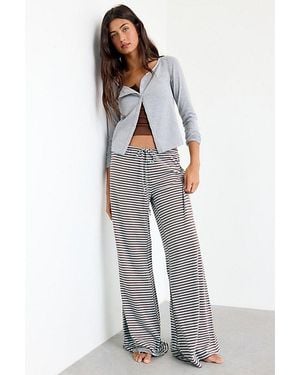 Out From Under All Nighter Striped Pj Pants - Blue