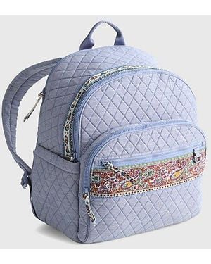 Vera Bradley Quilted Cotton Bancroft Backpack - Blue